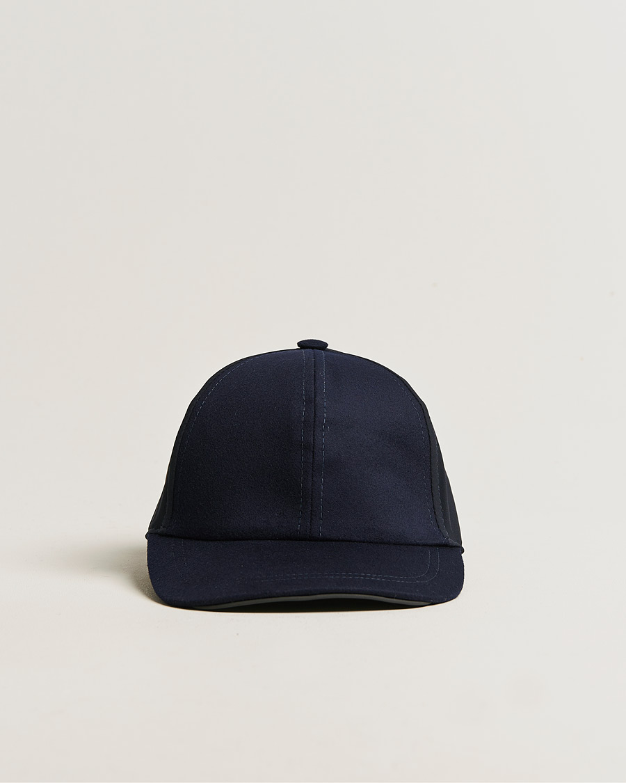 Heren |  | SEASE | Wool/Cashmere Baseball Cap Navy