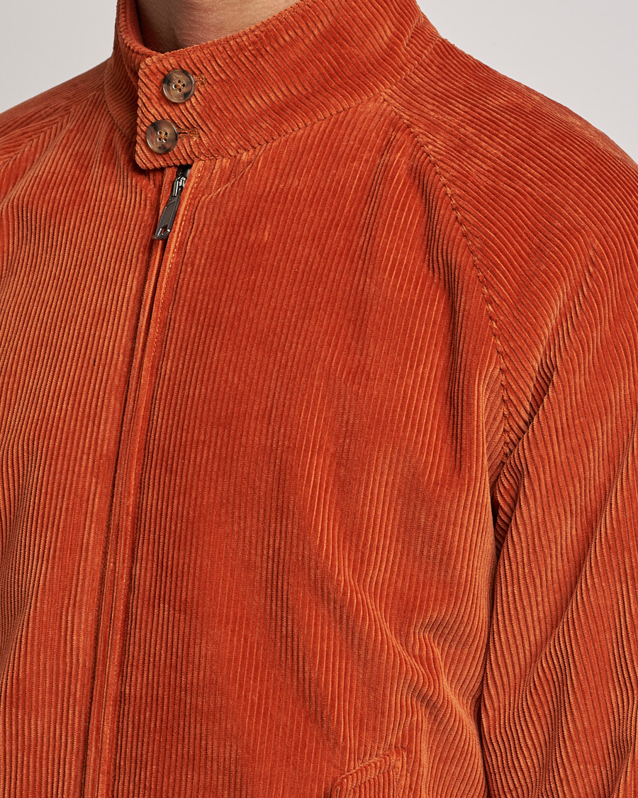 Heren | Jassen | Baracuta | G9 Padded Corduroy Harrington Jacket Dark Orange