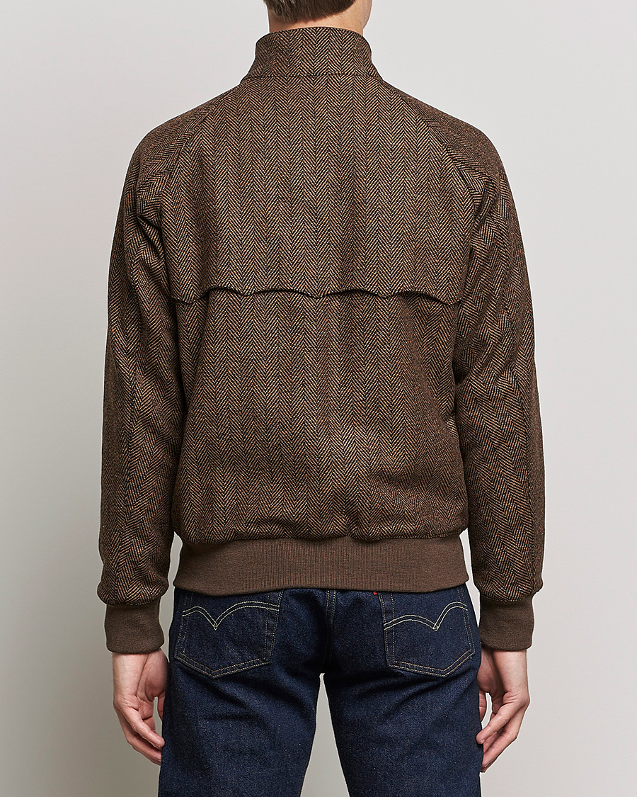 Heren | Jassen | Baracuta | G9 Herringbone Wool Jacket Brown
