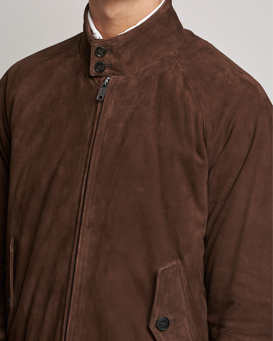 Heren | Jassen | Baracuta | G9 Winter Suede Harrington Jacket Chocolate