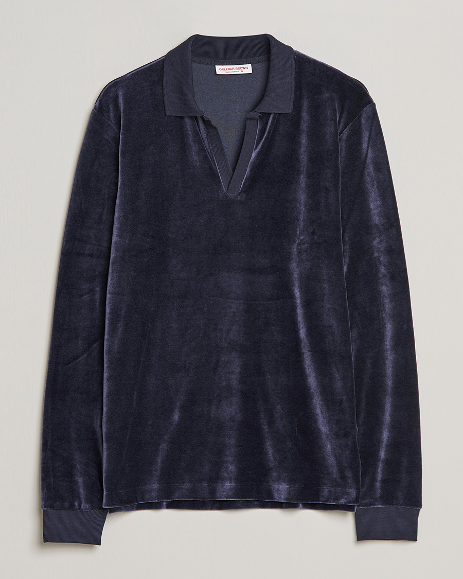 Heren | Truien | Orlebar Brown | Bouvet Cotton/Modal Polo Night Iris