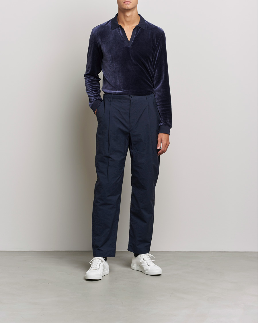 Heren | Truien | Orlebar Brown | Bouvet Cotton/Modal Polo Night Iris