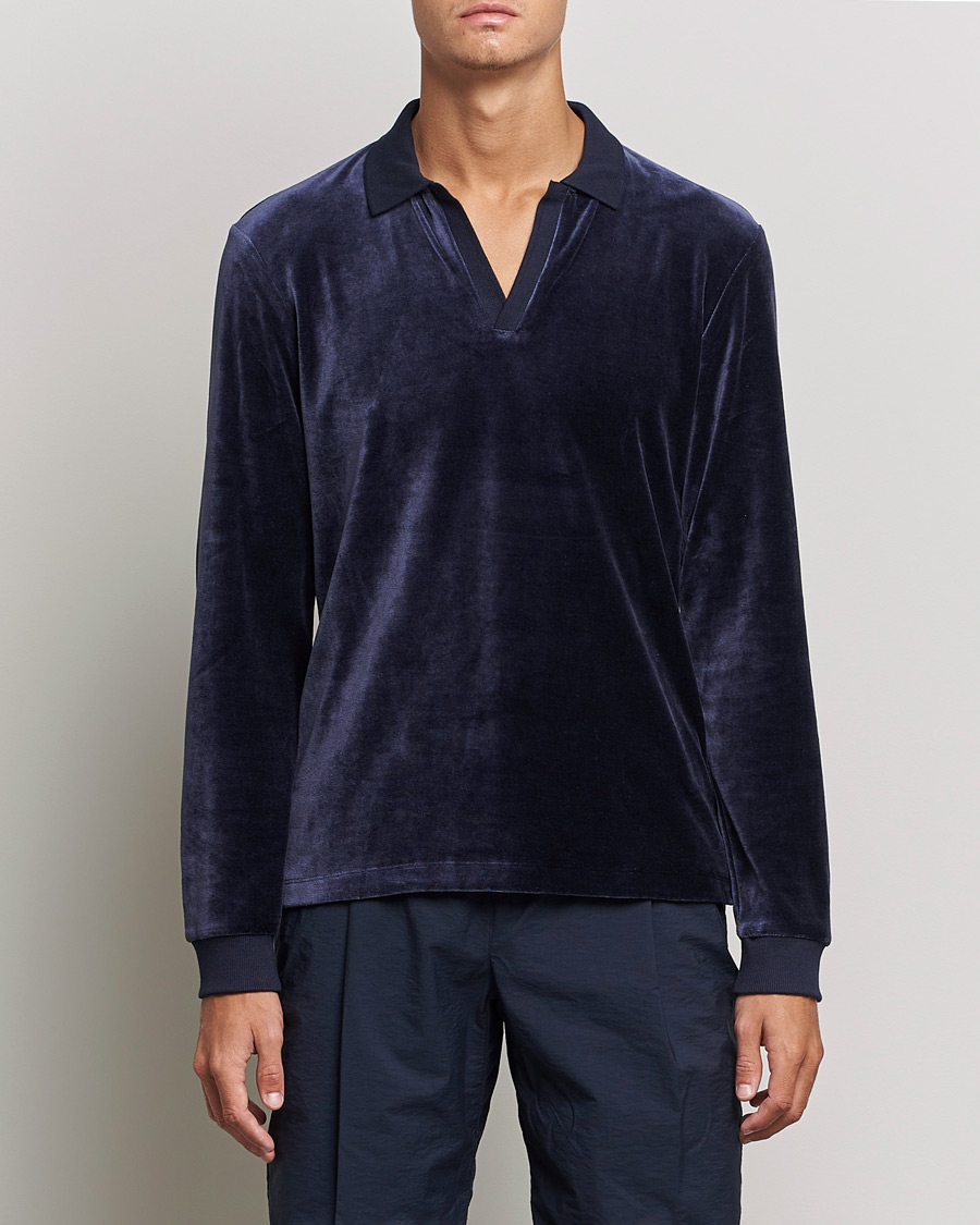 Heren | Truien | Orlebar Brown | Bouvet Cotton/Modal Polo Night Iris