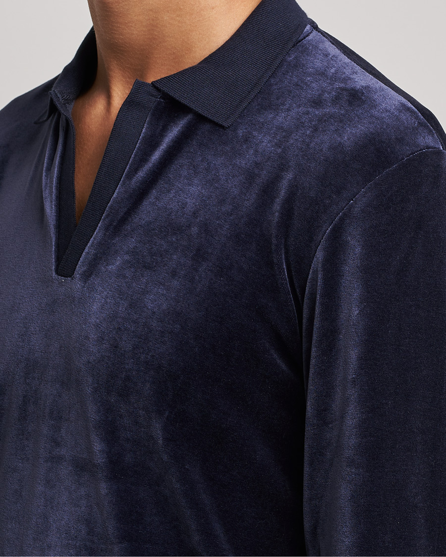 Heren | Truien | Orlebar Brown | Bouvet Cotton/Modal Polo Night Iris