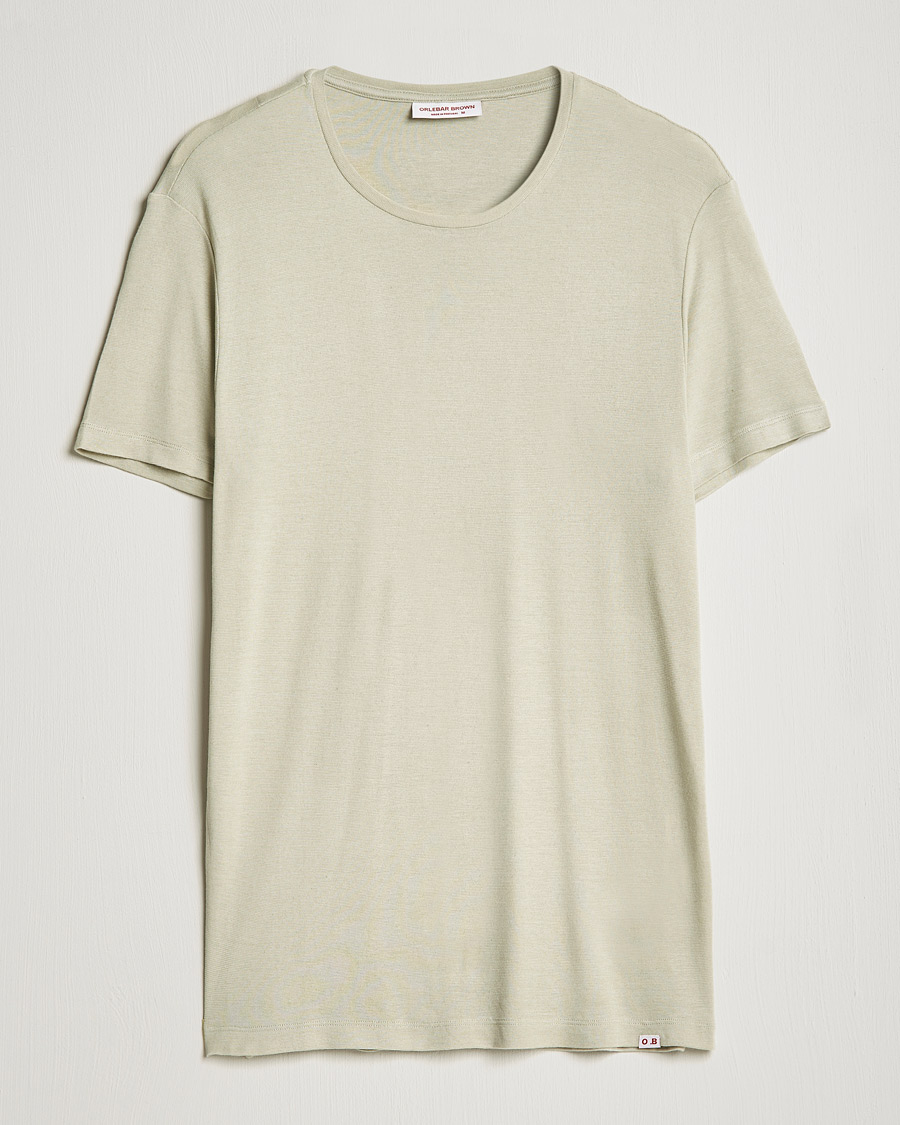 Heren | T-shirts | Orlebar Brown | OB Classic Modal/Cashmere T-Shirt Parched Green