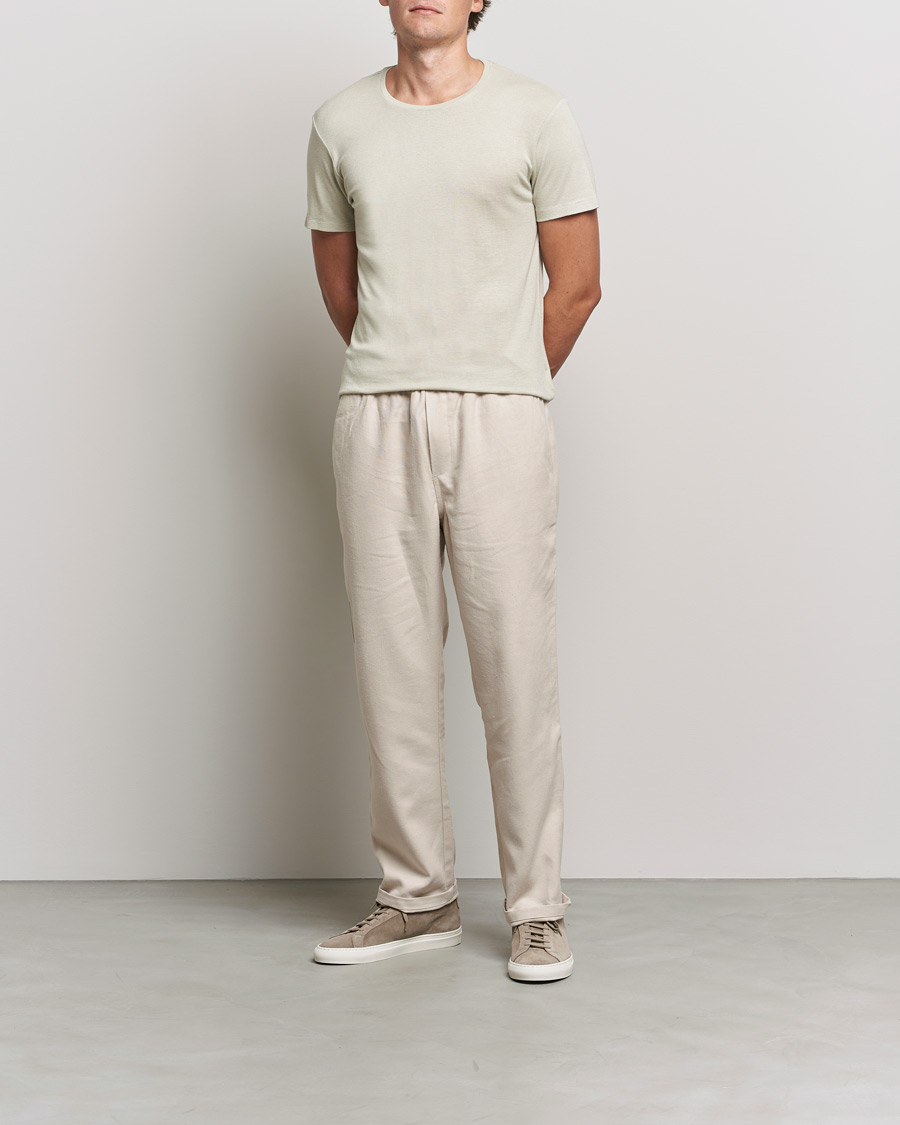 Heren | T-shirts | Orlebar Brown | OB Classic Modal/Cashmere T-Shirt Parched Green