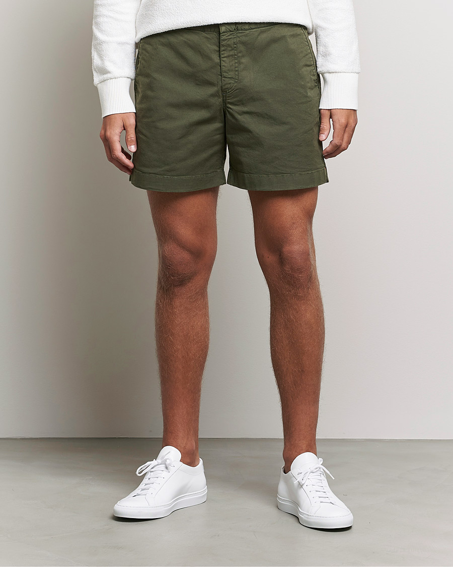 Heren | Korte broek | Orlebar Brown | Bulldog Cotton Twill Shorts Forest Night