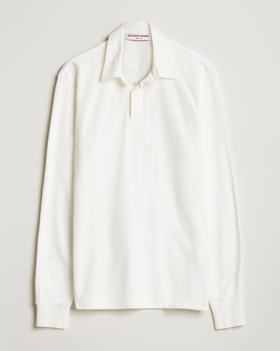 Heren | Truien | Orlebar Brown | Tasman Garment Dyed Cotton Toweling Polo Cloud