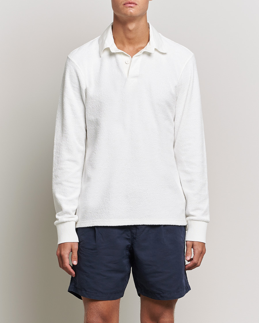 Heren | Truien | Orlebar Brown | Tasman Garment Dyed Cotton Toweling Polo Cloud