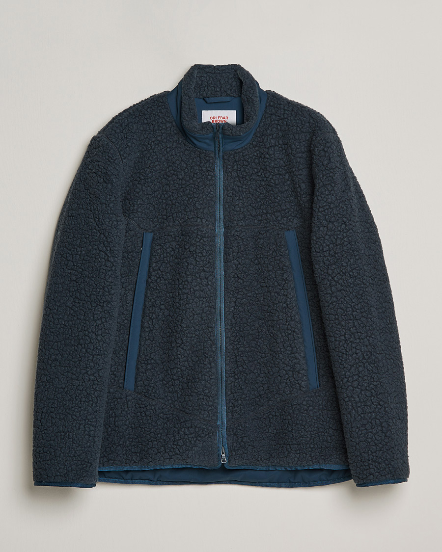 Heren | Truien | Orlebar Brown | Auster Sherpa Fleece Dark Nocturnal Navy
