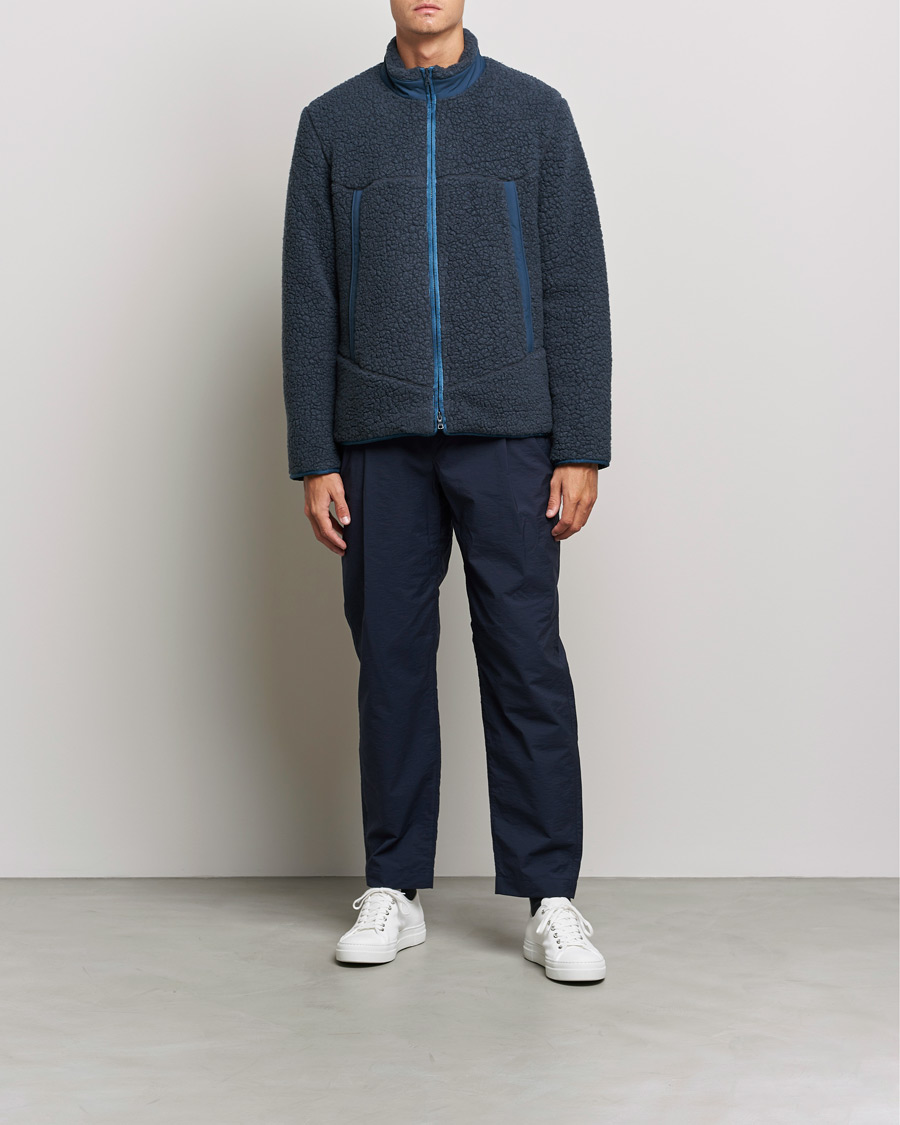 Heren | Truien | Orlebar Brown | Auster Sherpa Fleece Dark Nocturnal Navy