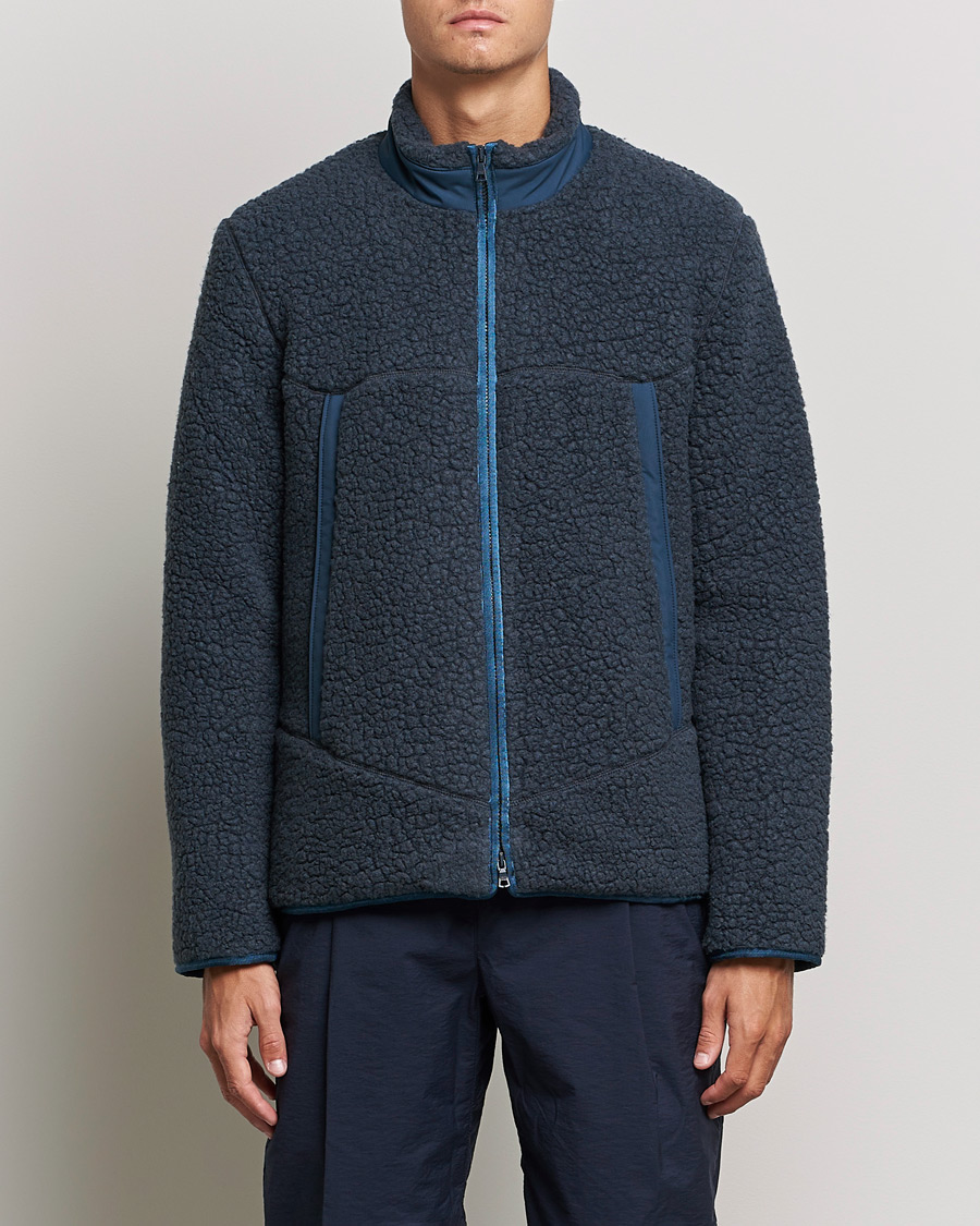 Heren | Truien | Orlebar Brown | Auster Sherpa Fleece Dark Nocturnal Navy