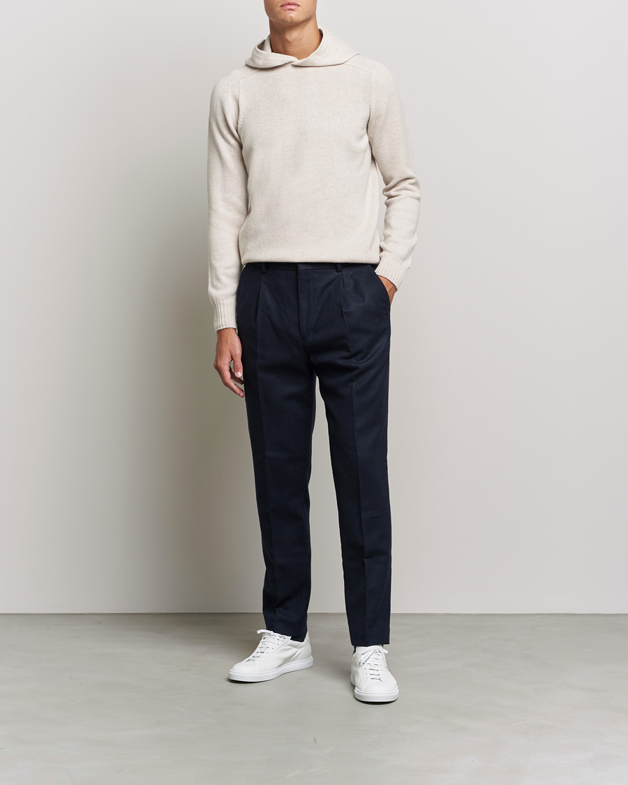 Heren | Truien | Gran Sasso | Wool Hoodie Cream