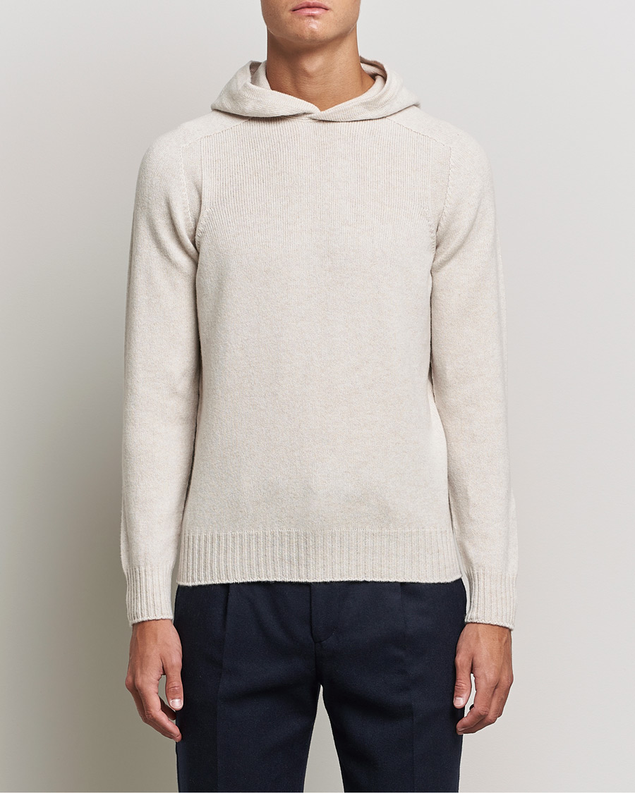 Heren | Truien | Gran Sasso | Wool Hoodie Cream
