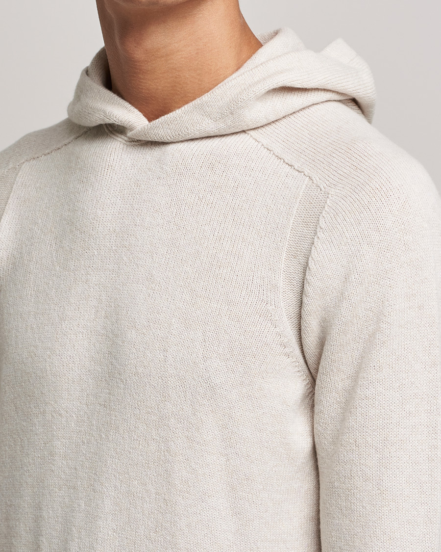 Heren | Truien | Gran Sasso | Wool Hoodie Cream