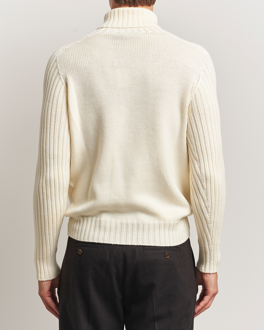 Heren | Truien | Gran Sasso | Rainwool Rollneck White