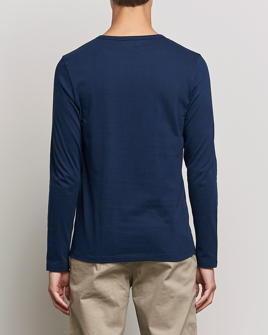 Heren | T-shirts | Merz b. Schwanen | 1950s Classic Loopwheeled Longsleeve Tee Ink