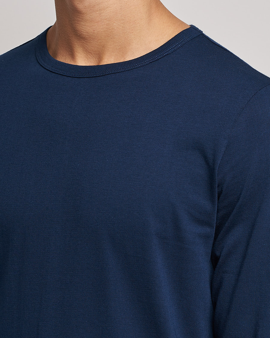 Heren | T-shirts | Merz b. Schwanen | 1950s Classic Loopwheeled Longsleeve Tee Ink