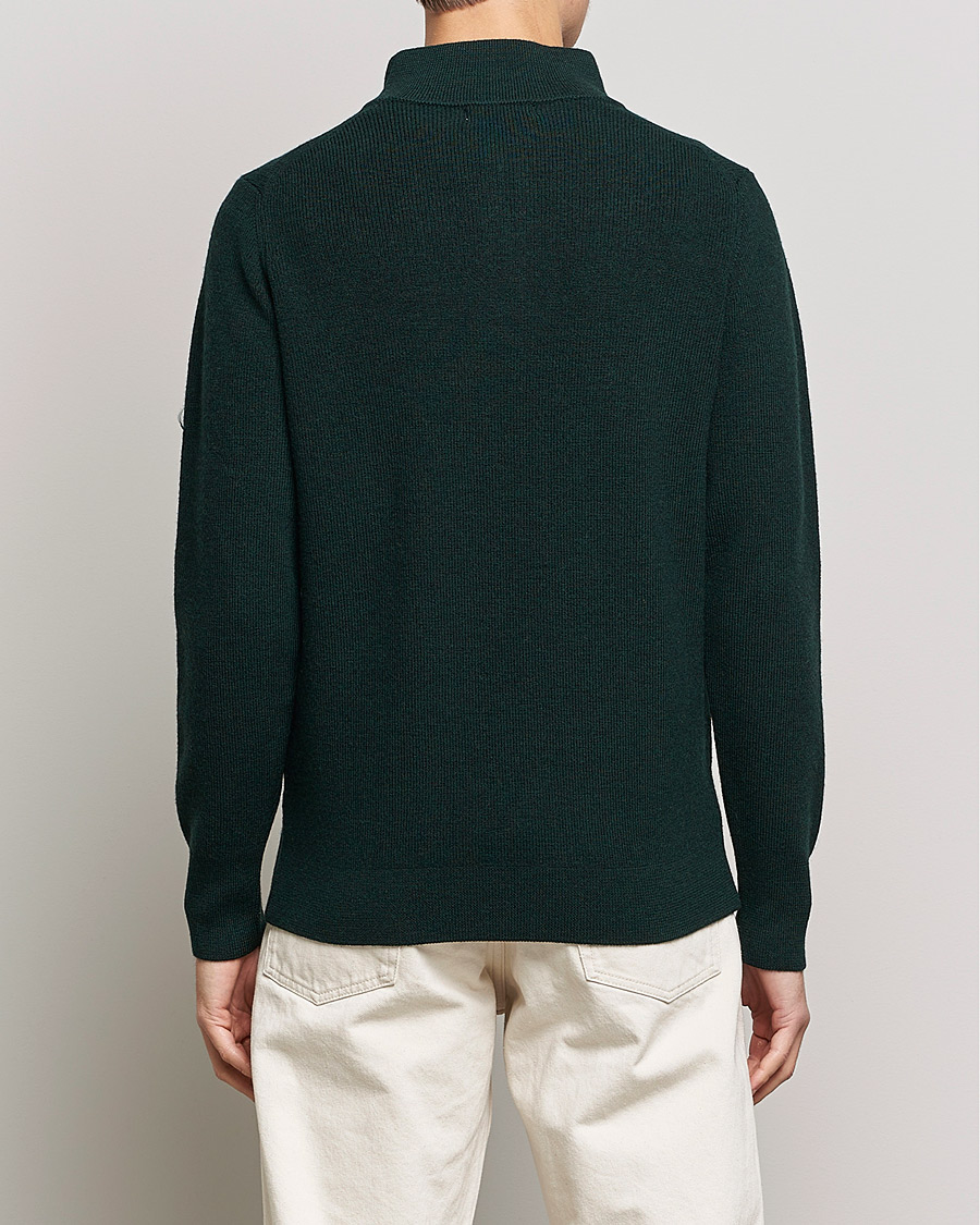 Heren | Truien | Merz b. Schwanen | Merino Wool Half Zip Forest