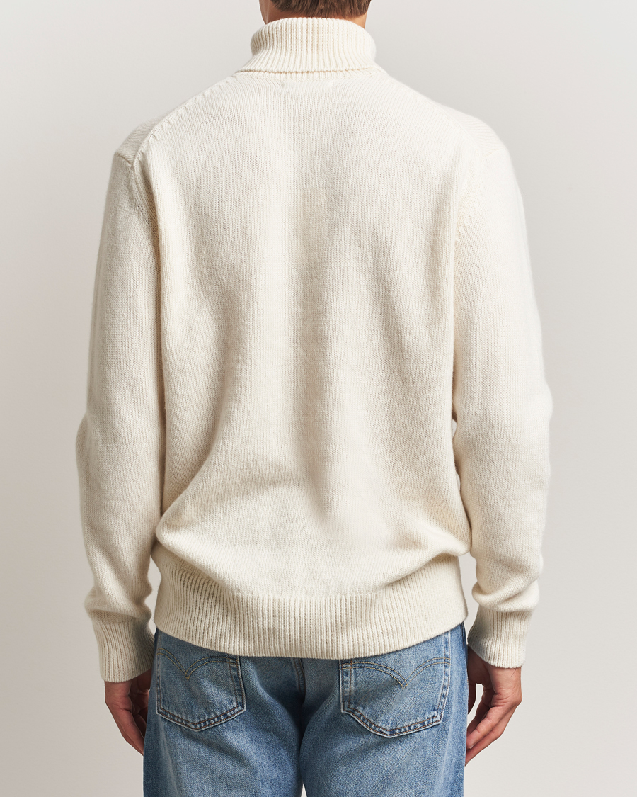 Heren | Truien | Merz b. Schwanen | Merino/Cashmere Knitted Turtleneck Nature