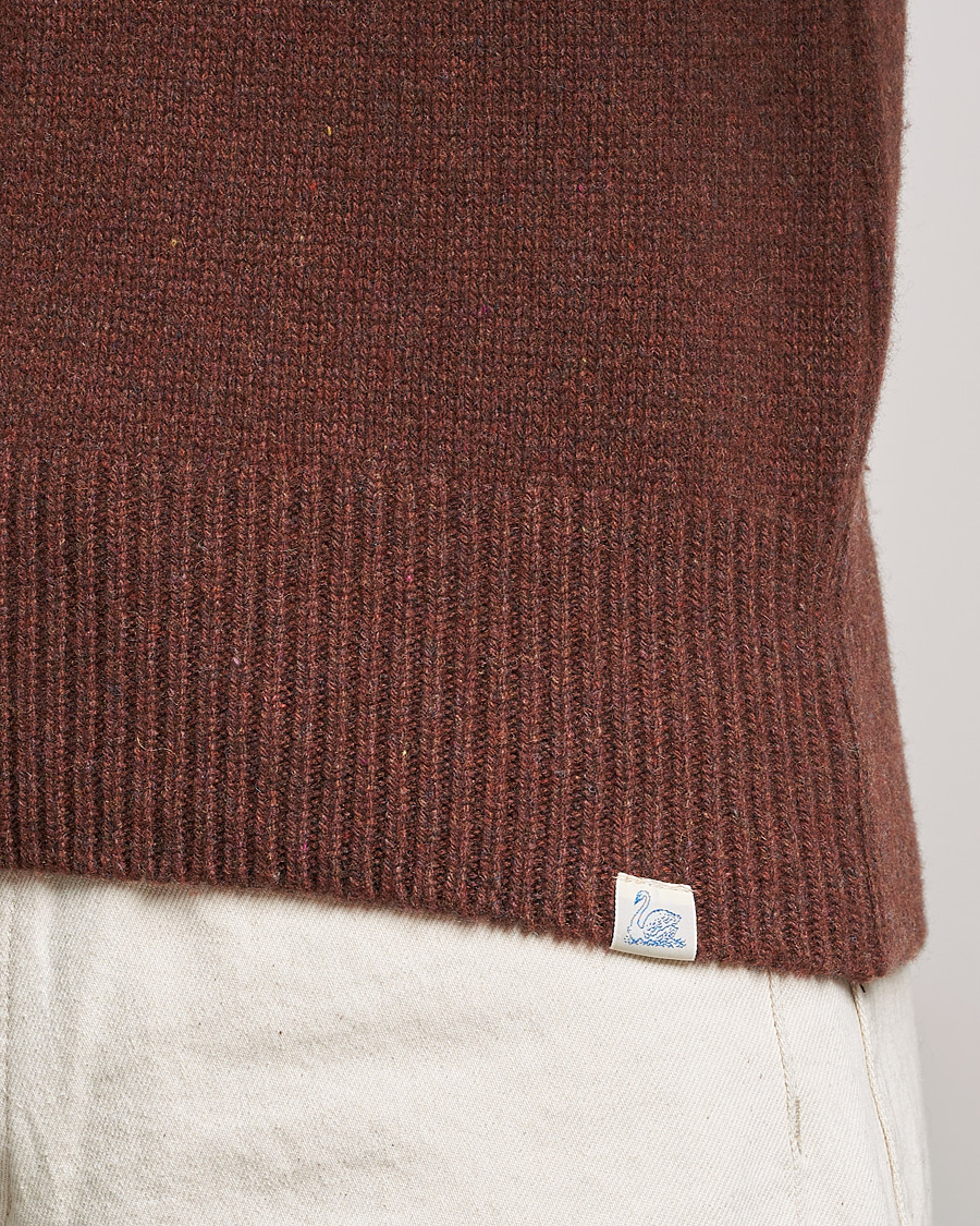 Heren | Truien | Merz b. Schwanen | Cashmere/Merino Rollneck Chestnut
