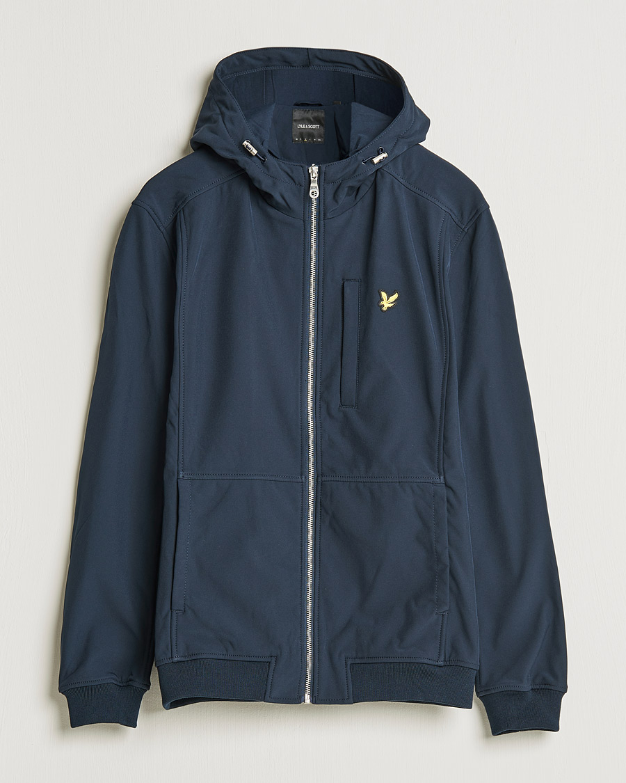Heren | Jassen | Lyle & Scott | Softshell Hooded Jacket Dark Navy