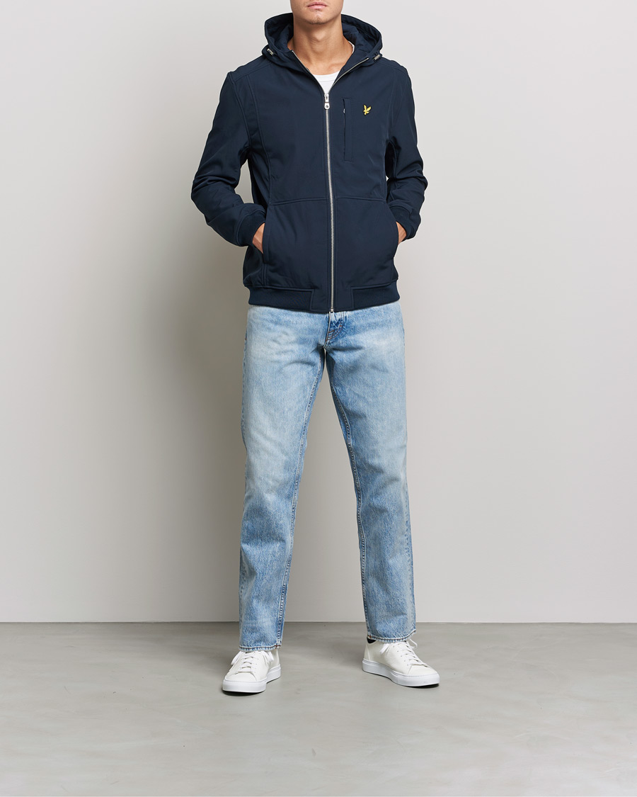 Heren | Jassen | Lyle & Scott | Softshell Hooded Jacket Dark Navy