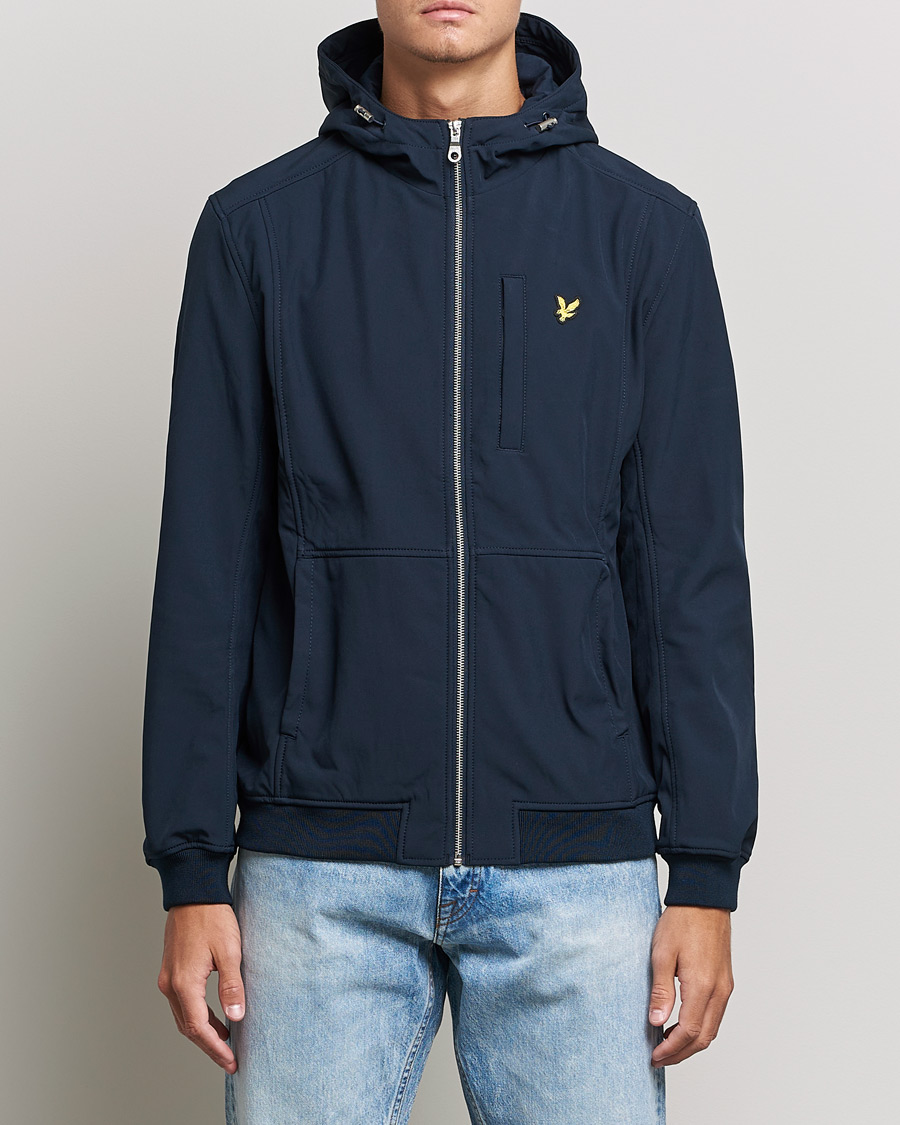 Heren | Jassen | Lyle & Scott | Softshell Hooded Jacket Dark Navy
