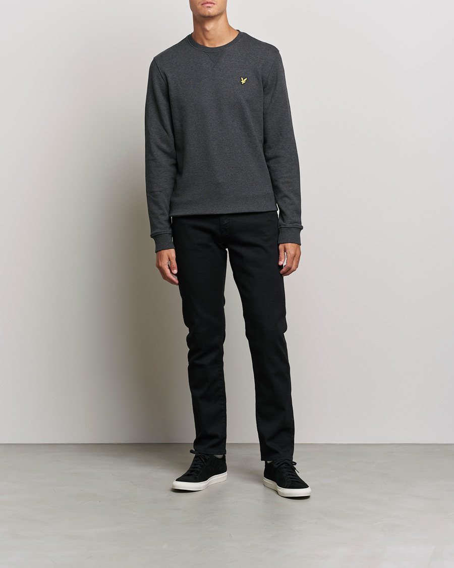 Heren | Truien | Lyle & Scott | Organic Cotton Crew Neck Charcoal Marl