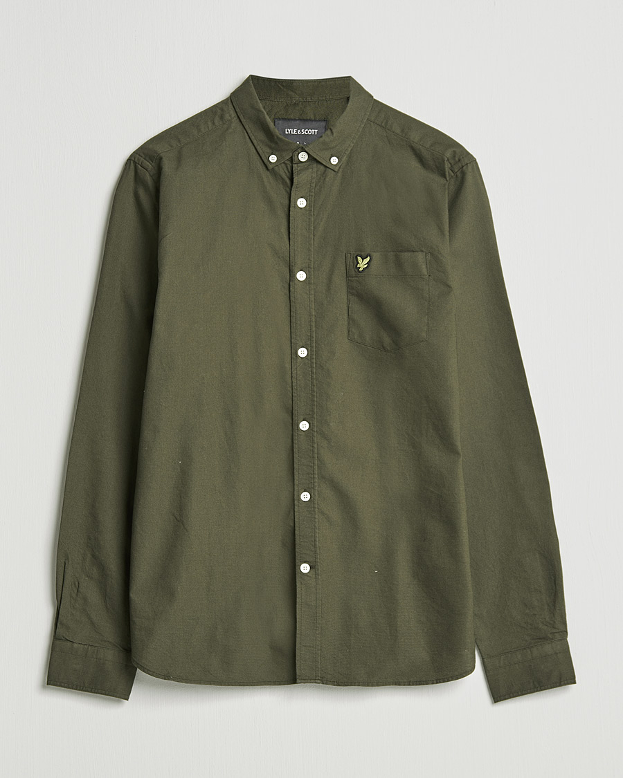 Heren | Overhemden | Lyle & Scott | Lightweight Oxford Shirt Olive