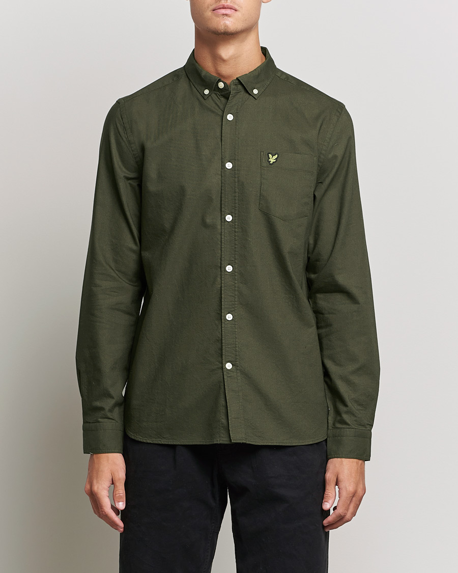 Heren | Overhemden | Lyle & Scott | Lightweight Oxford Shirt Olive