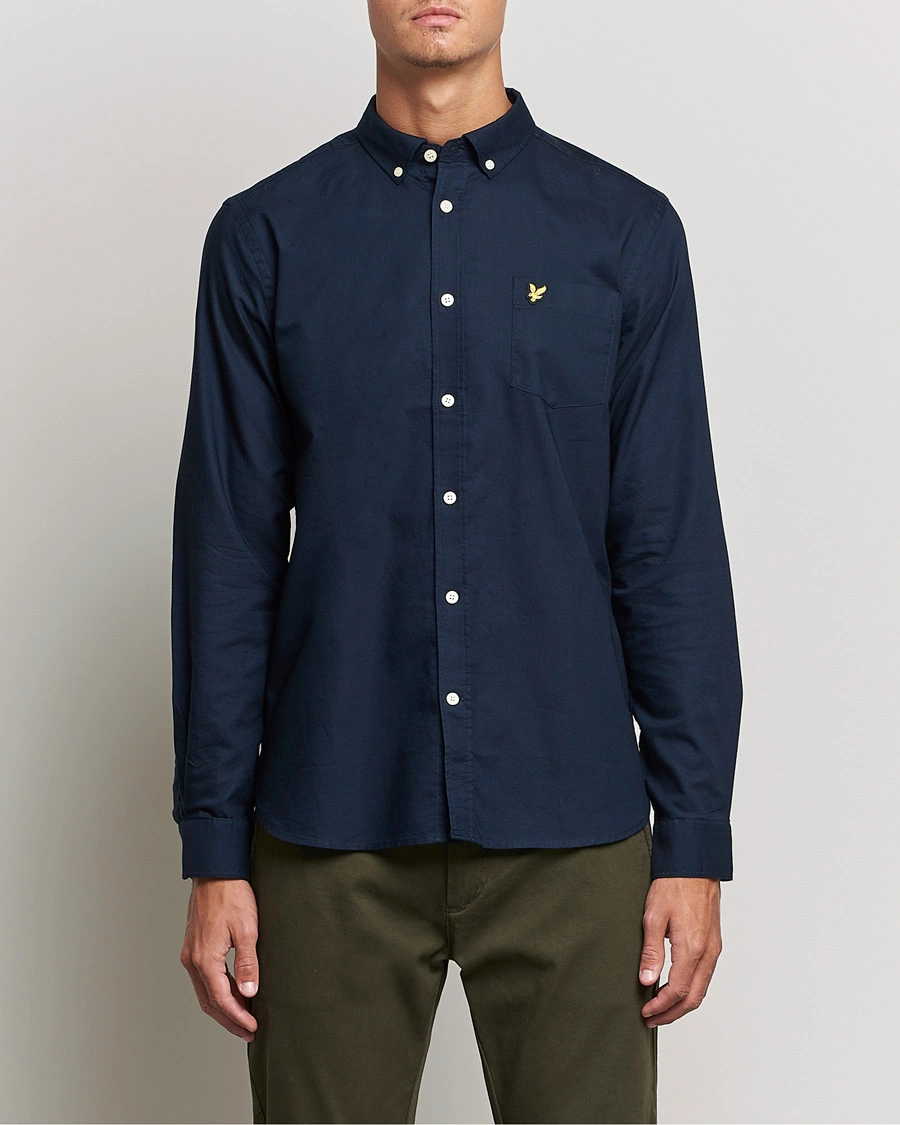 Heren | Oxford overhemden | Lyle & Scott | Lightweight Oxford Shirt Navy