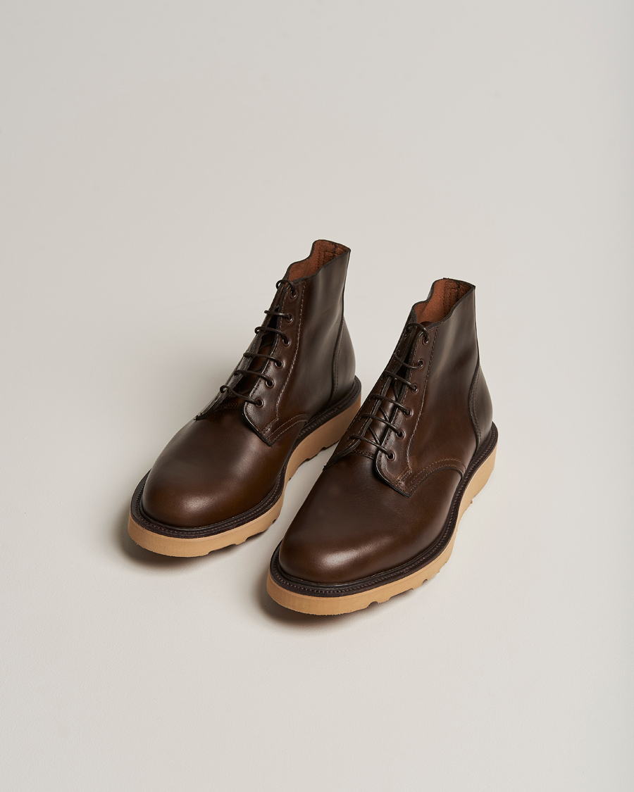 Heren | Sanders Harrison Unlined Derby Boot Brown Calf | Sanders | Harrison Unlined Derby Boot Brown Calf