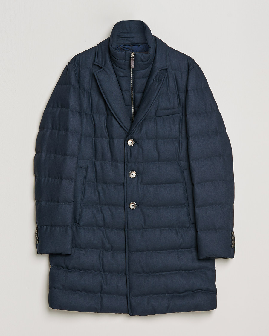 Heren | Jassen | Herno | Flannel Down Coat Navy