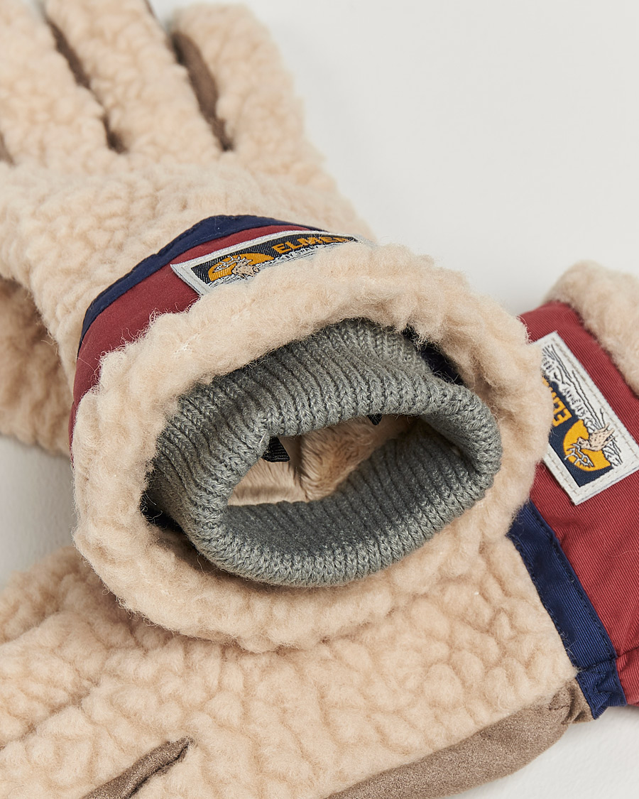 Heren | Elmer by Swany Sota Wool Teddy Gloves Beige/Wine | Elmer by Swany | Sota Wool Teddy Gloves Beige/Wine