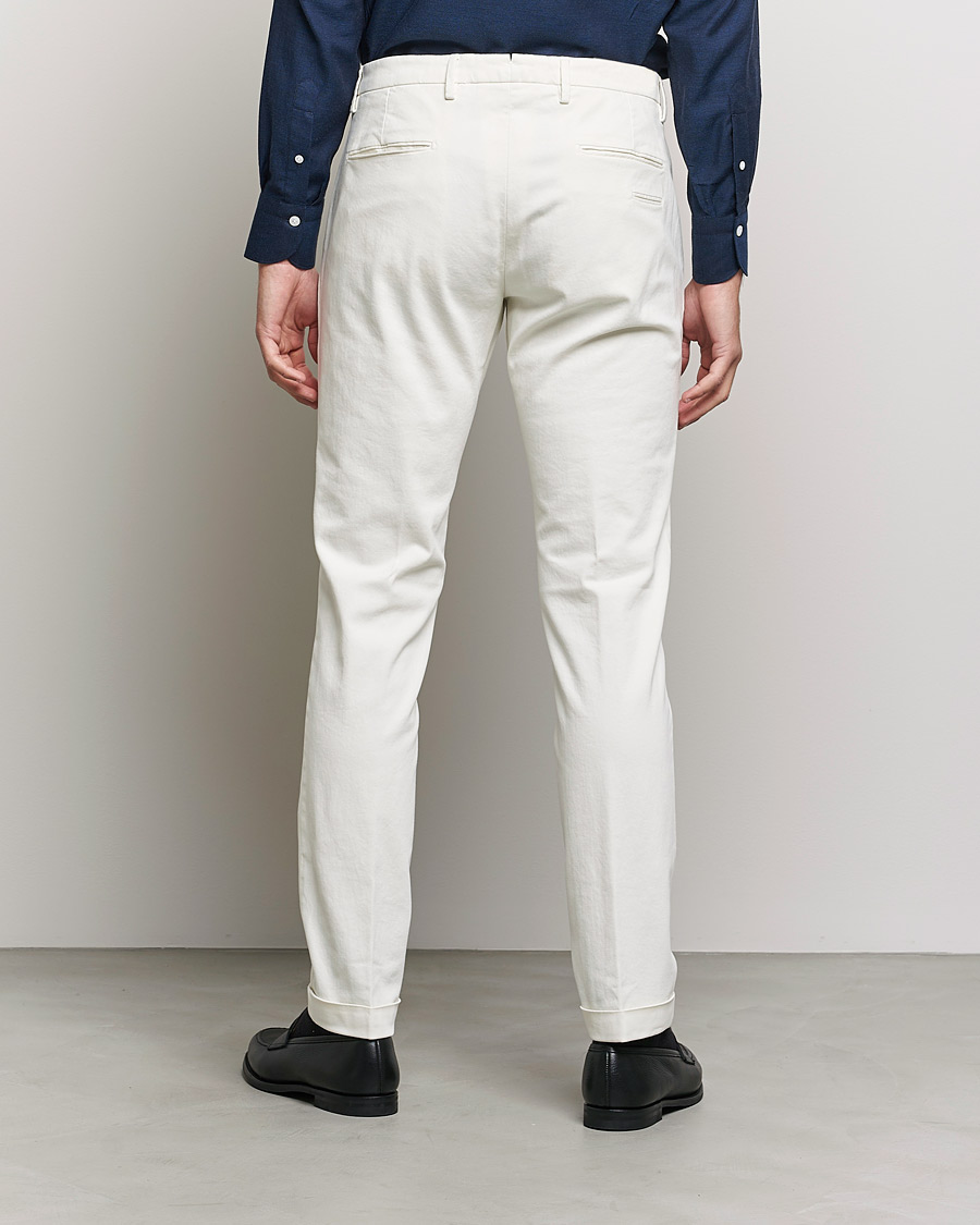 Heren | Broeken | Briglia 1949 | Slim Fit Cotton Stretch Chino Off White