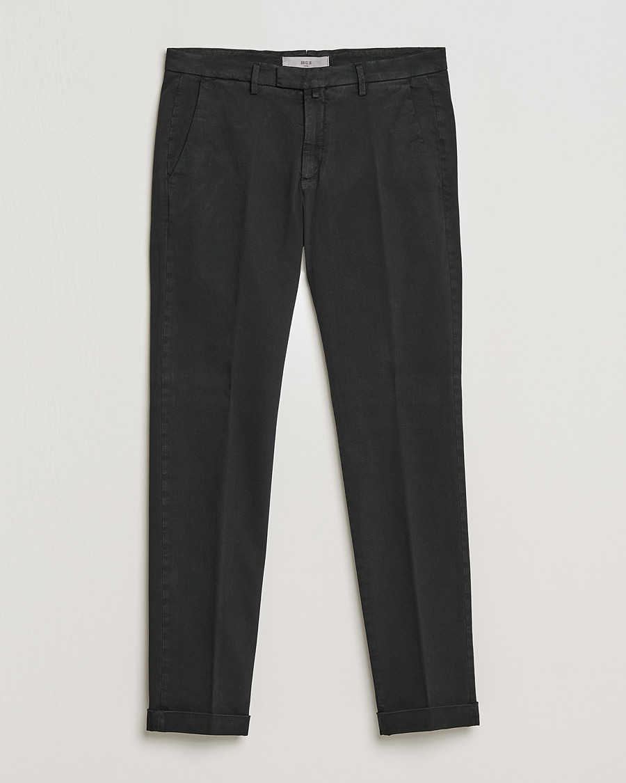 Heren | Broeken | Briglia 1949 | Slim Fit Cotton Stretch Chino Black