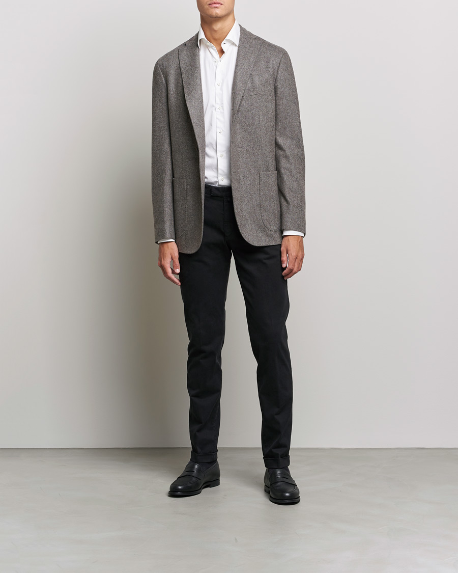 Heren | Broeken | Briglia 1949 | Slim Fit Cotton Stretch Chino Black