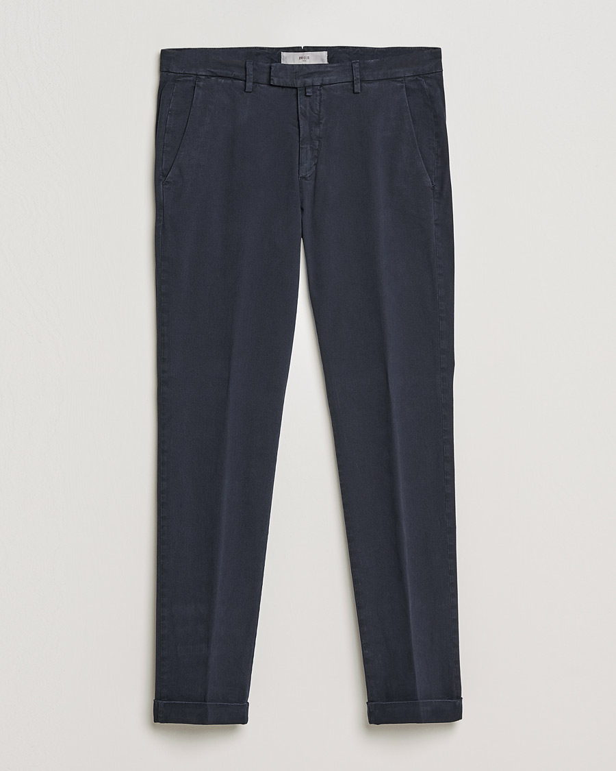 Heren | Broeken | Briglia 1949 | Slim Fit Cotton Stretch Chino Navy
