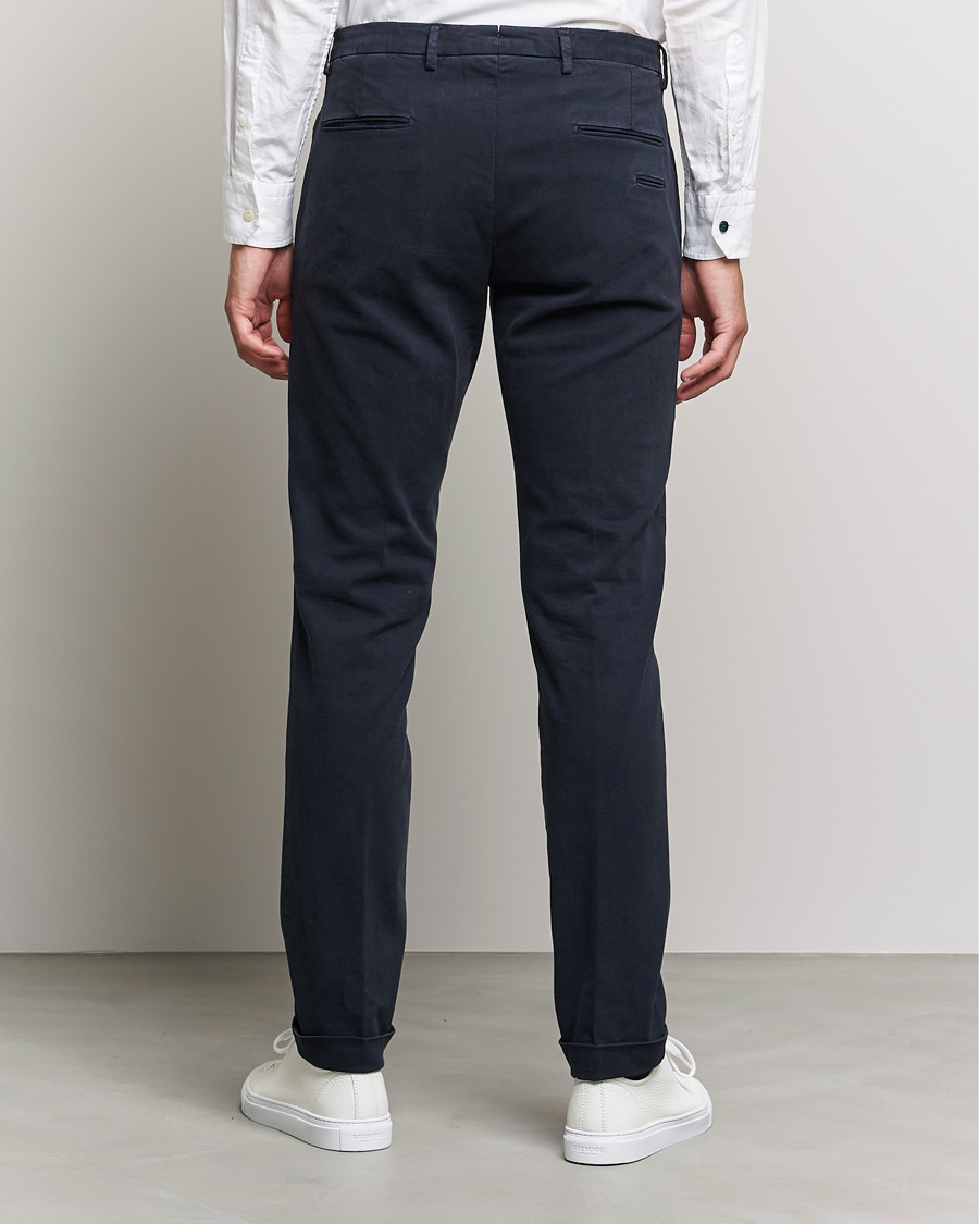 Heren | Broeken | Briglia 1949 | Slim Fit Cotton Stretch Chino Navy