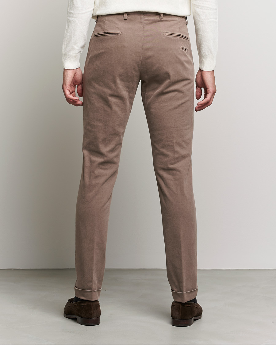 Heren | Broeken | Briglia 1949 | Slim Fit Cotton Stretch Chino Taupe
