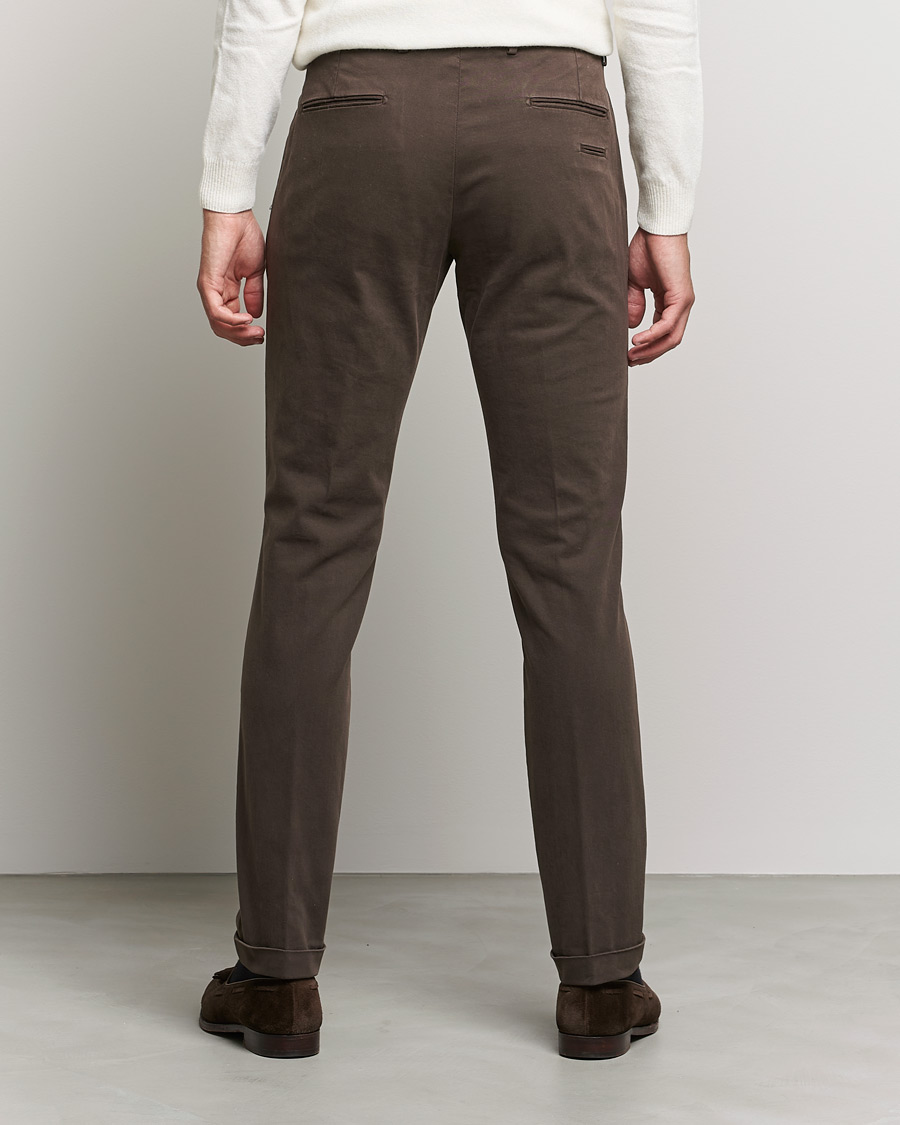 Heren | Broeken | Briglia 1949 | Slim Fit Cotton Stretch Chino Coffe Brown