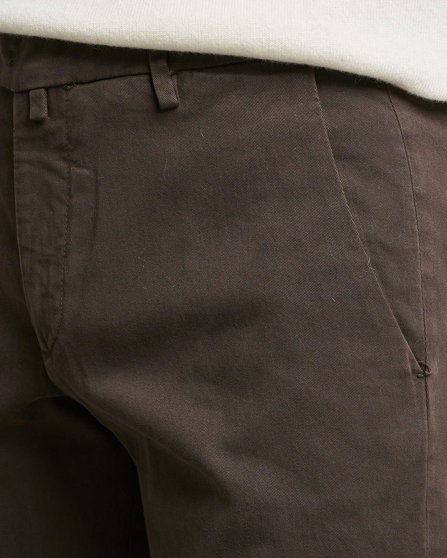 Heren | Broeken | Briglia 1949 | Slim Fit Cotton Stretch Chino Coffe Brown