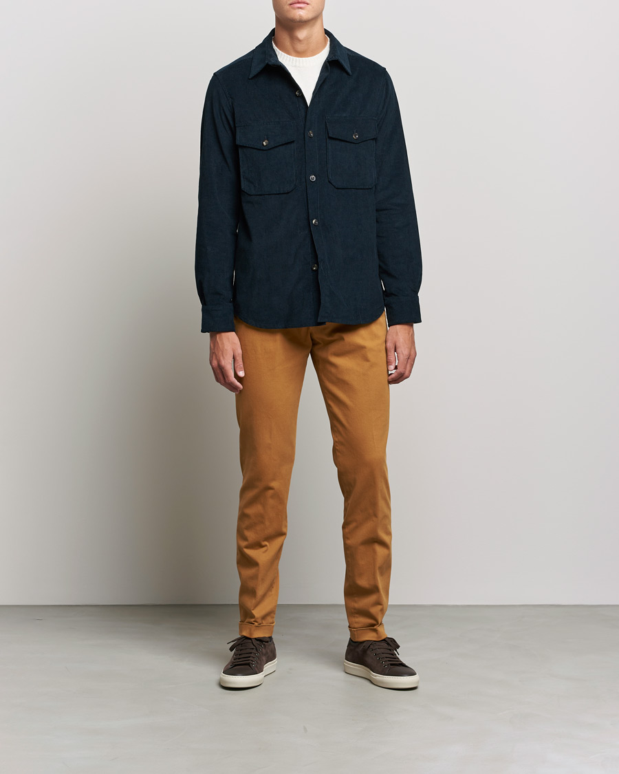 Heren | Broeken | Briglia 1949 | Slim Fit Cotton Stretch Chino Golden Brown