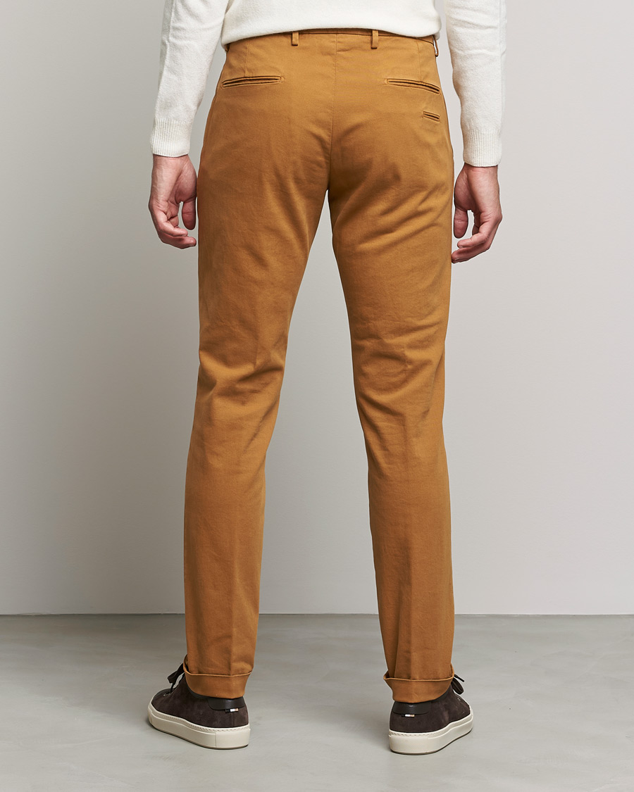 Heren | Broeken | Briglia 1949 | Slim Fit Cotton Stretch Chino Golden Brown