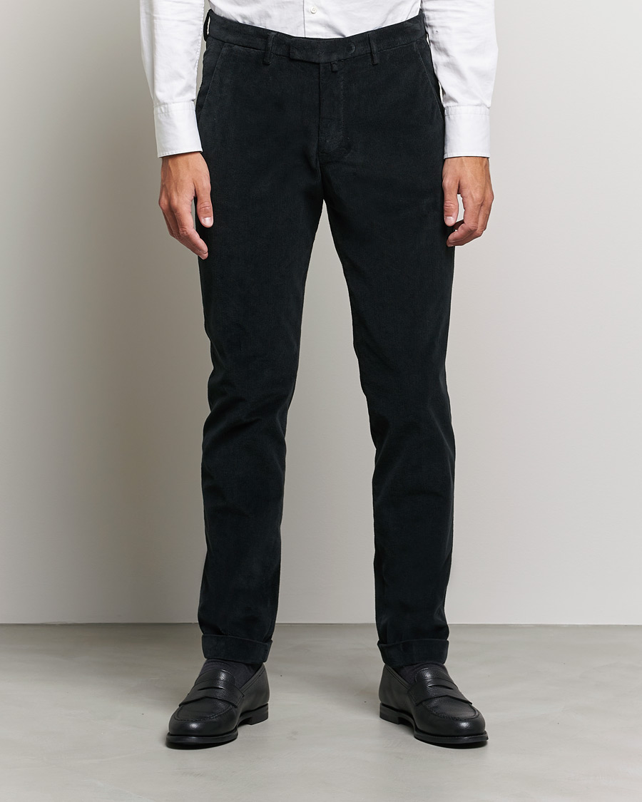 Heren | Broeken | Briglia 1949 | Slim Fit Corduroy Trousers Black