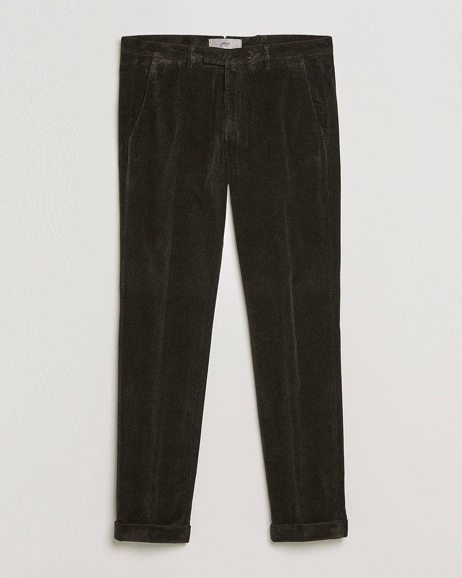 Heren | Broeken | Briglia 1949 | Slim Fit Corduroy Trousers Dark Brown