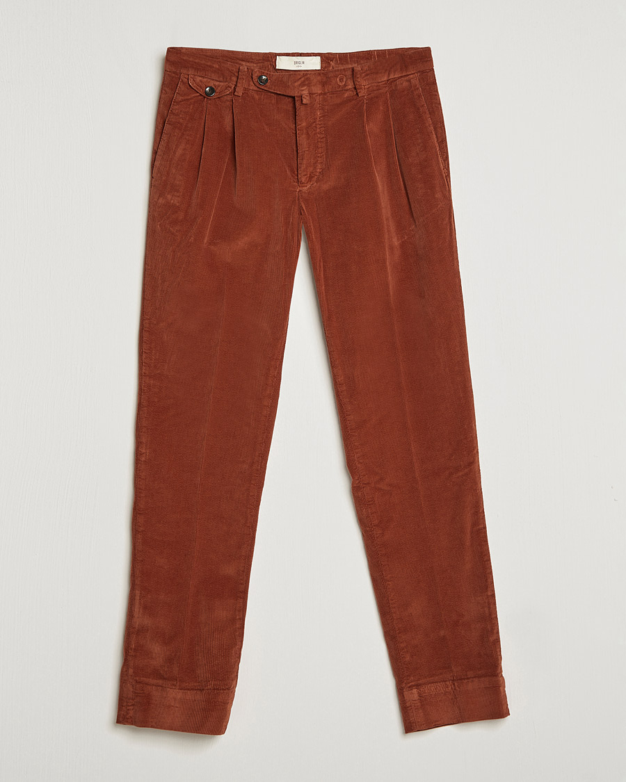 Heren | Broeken | Briglia 1949 | Easy Fit Corduroy Trousers Rust Red