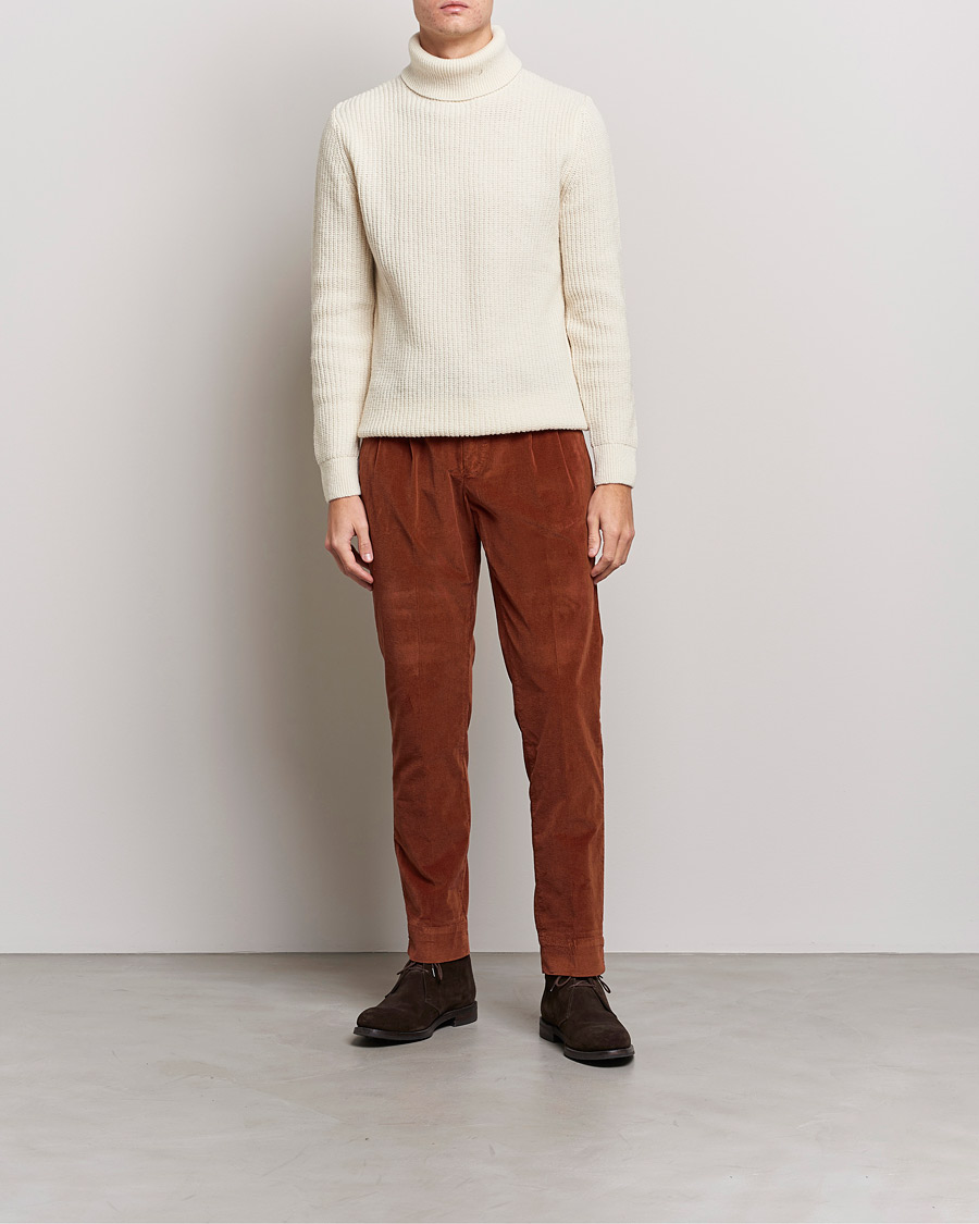 Heren | Broeken | Briglia 1949 | Easy Fit Corduroy Trousers Rust Red