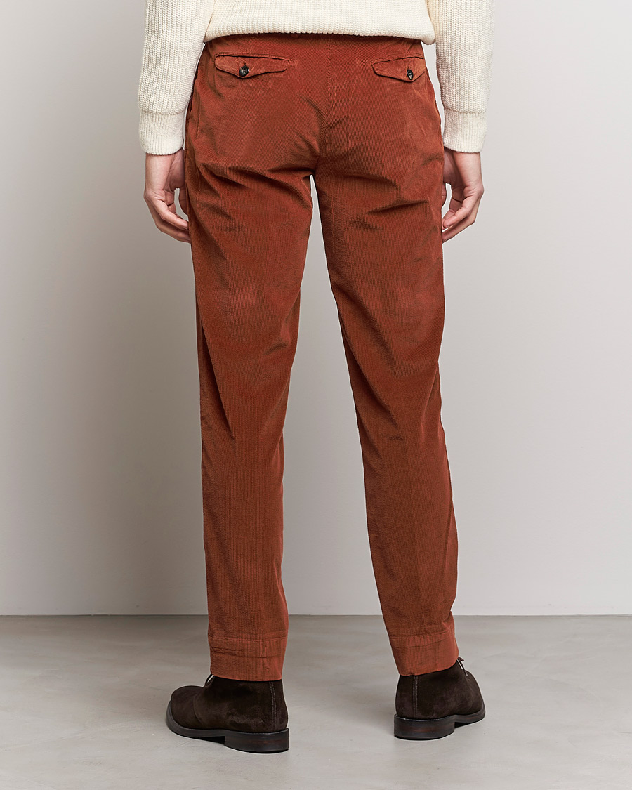 Heren | Broeken | Briglia 1949 | Easy Fit Corduroy Trousers Rust Red
